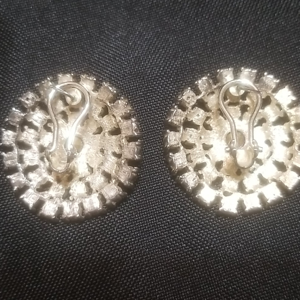 Circular Rhinestone earrings [2] - Picture 2 of 2